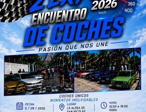 La Aldea de San Nicolás acoge una exhibición benéfica de más de 100 coches a favor de la Asociación Kilómetros x Sonrisas