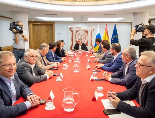 El alcalde de La Aldea de San Nicolás participa en el encuentro de trabajo mantenido entre la Mancomunidad del Norte y el Gobierno de Canarias